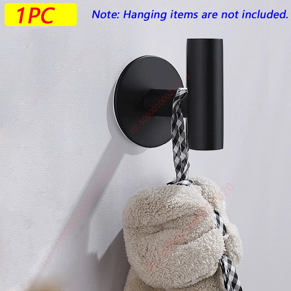 1/2PCS Adhesive Wall Hook Stainless Steel Robe Sticker Hooks Towel Coat Key Pants Hangers Bathroom Kitchen Storage Accessories