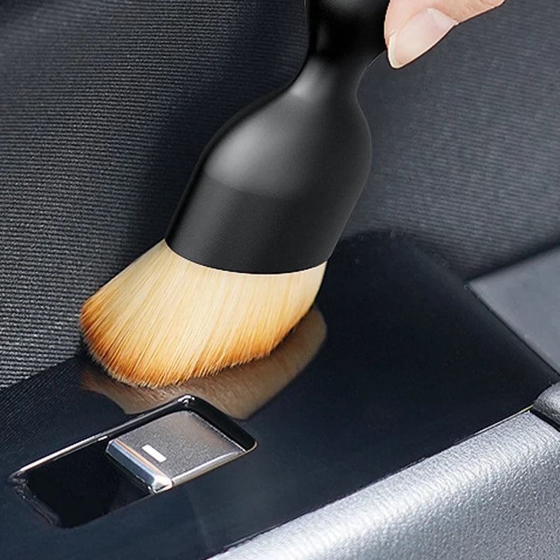 Car Air Vent Cleaning Soft Brush with Casing Car Interior Cleaning Tool Artificial Car Brush Car Crevice Dusting Car Detailing