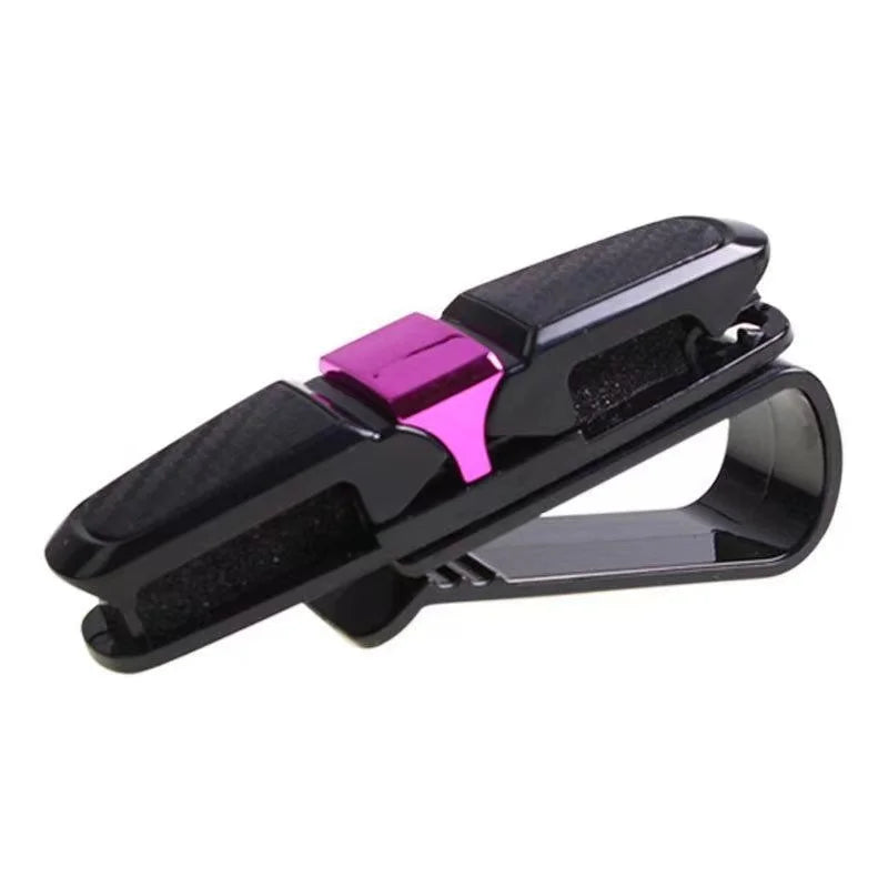 Car Sunglasses Frame Carbon Fiber Bills Glasses Clip Multi Function In Car Creative Eye Box Card Double Headed Clip On Board