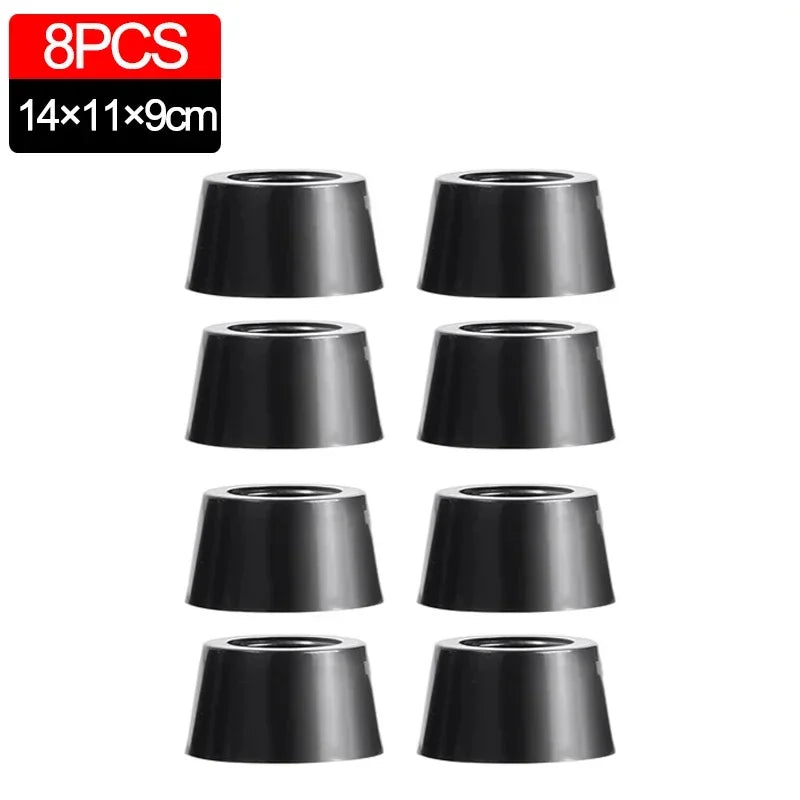 8/40pcs Anti Slip Furniture Foot Black Speaker Cabinet Bed Table Box Conical Rubber Shock Pad Floor Protector Furniture Parts