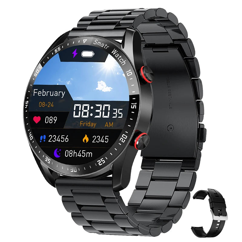 ECG+PPG Bluetooth Call Smart Watch Men Laser Health Blood Pressure Fitnes Sports Watches Man Sports Waterproof Smartwatch+Box