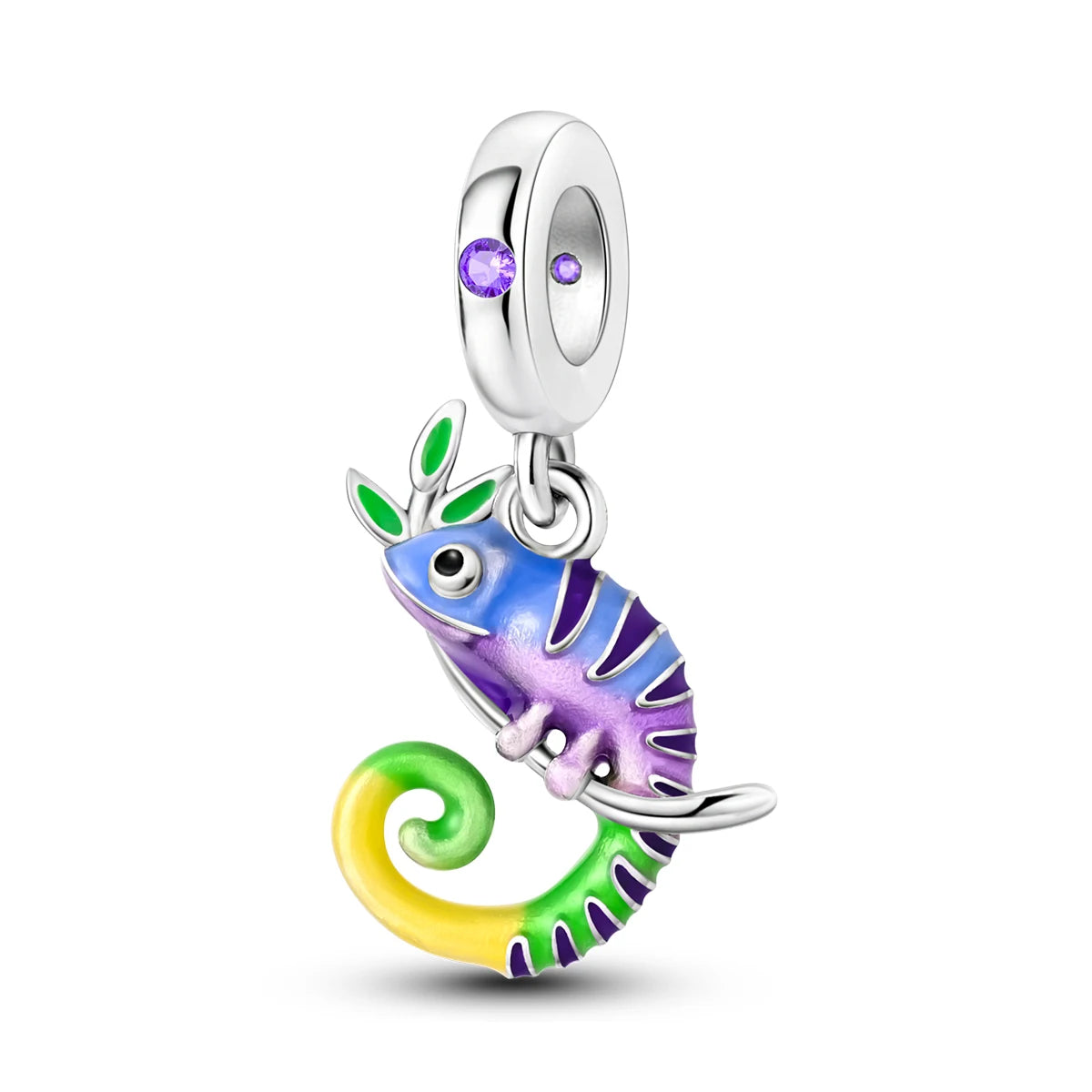 Silver Plated Chameleon Avocado Moon Spinning Eye Charms Fit Original Pandora Charm Beads Pendent Dangle Bracelet Woman Jewelry