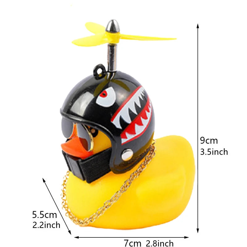 Car Broken Wind Helmet Small Yellow Duck Car Decoration Accessories Wind-breaking Wave-breaking Duck Cycling Decor Goods Gift