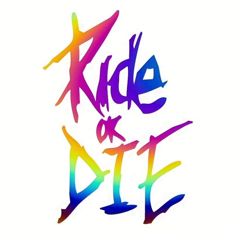 1Pcs MTB Bike Frame Sticker Ride Or Die Top Tube Sticker Bicycle Decals Decorative Frame Stickers Bike Stickers Bike Decal