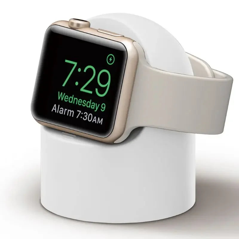 Charger Stand For Apple Watch Series Ultra/8/SE2/7/6/SE/4/3 49mm/45mm/44mm/42mm/41mm/40mm/38mm Durable Silicone Nightstand Mode