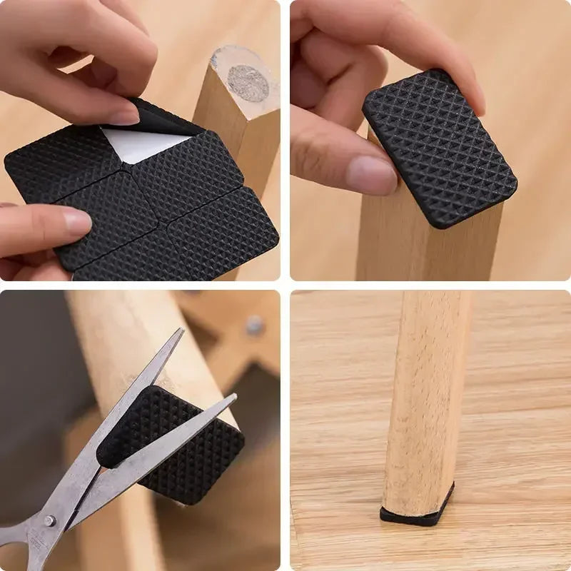 Self Adhesive Furniture Leg Feet Protector Pad Chair Leg Pad Anti-Skid Scratch DIY Resistant Furniture Feet Floor Protector Pads