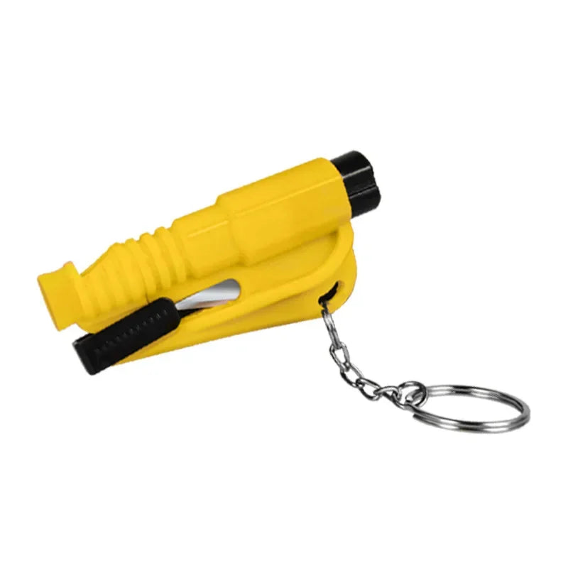 Mini Safety Hammer Car Emergency Rescue Kit Key Chain Knife Life Saving Seat Belt Cutter Window Breaker Glass Emergency Hammer