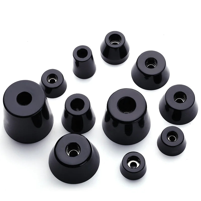 8pcs Foot Pad Full Rubber Tips Table Box Speaker Furniture Leg Shock Stand Absorber Non-slip With Gasket