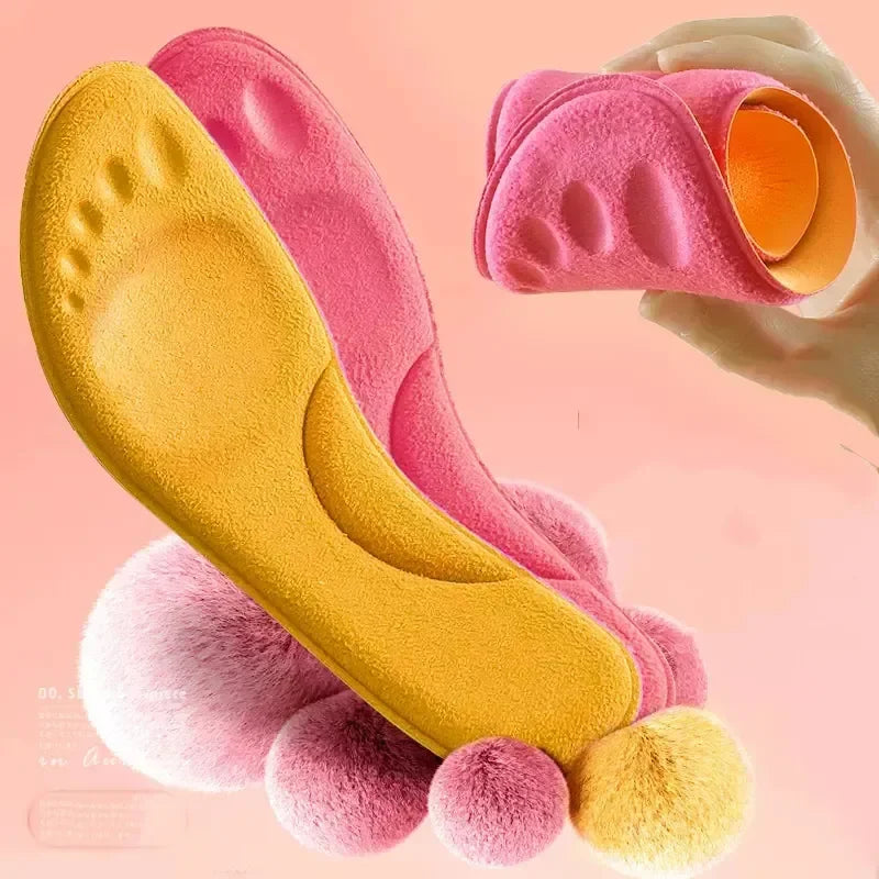 2Pairs Self Heating Insoles Thermostatic Thermal Insole Massage Memory Foam Arch Support Shoe Pad Heated Pads Winter Men Women