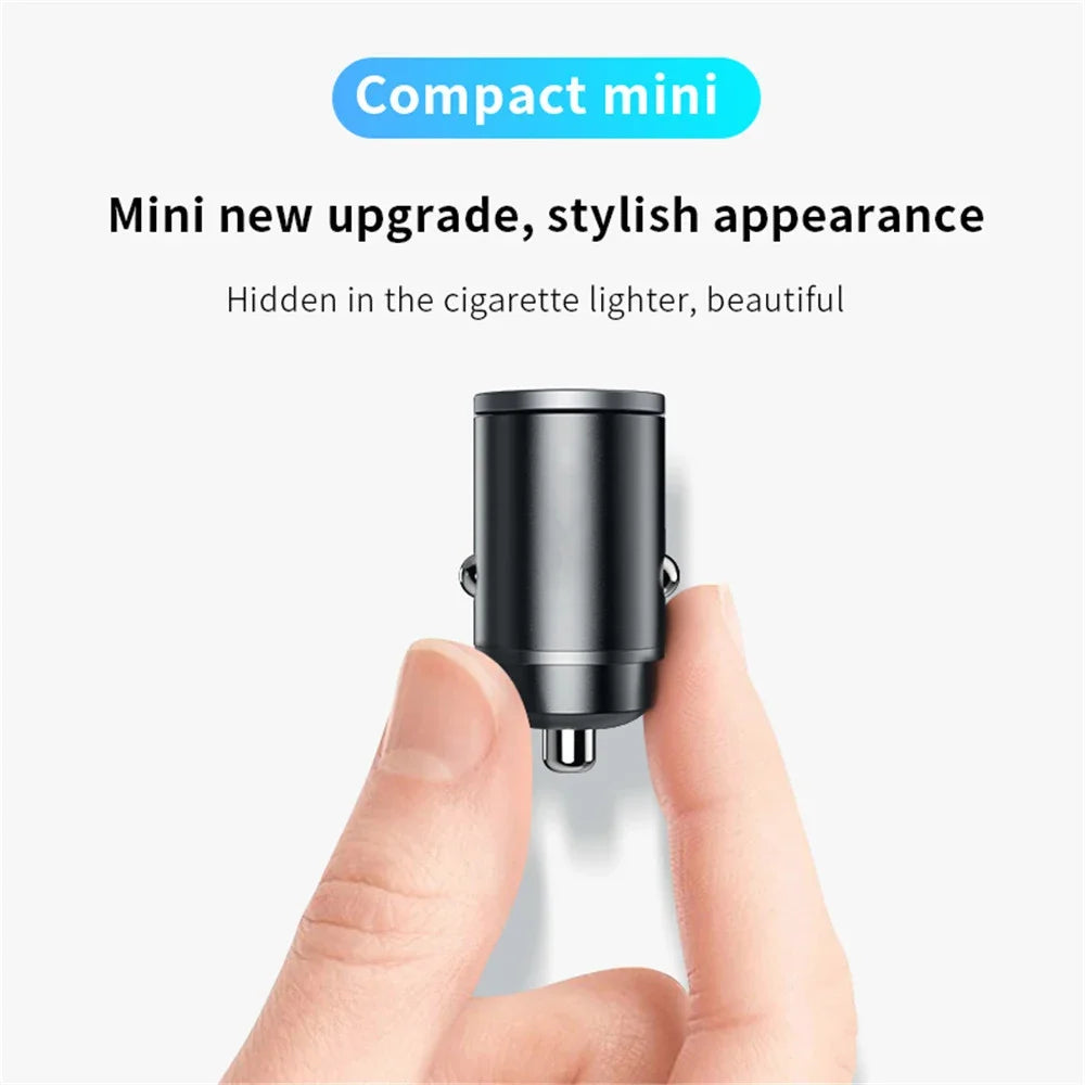 Mini 200W PD QC Pull Ring Fast Charging Car Charger USB C Car Phone Charger Adapter For iPhone 13 12 Xiaomi Samsung Huawei