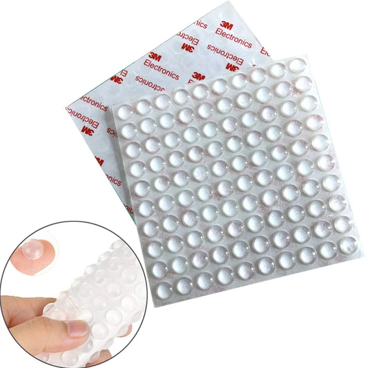 100pcs Silicone Rubber Bumpers Clear Adhesive Round Anti Slip shock Feet Pads Damper for Plaster Contrete Cement Plaster Craft