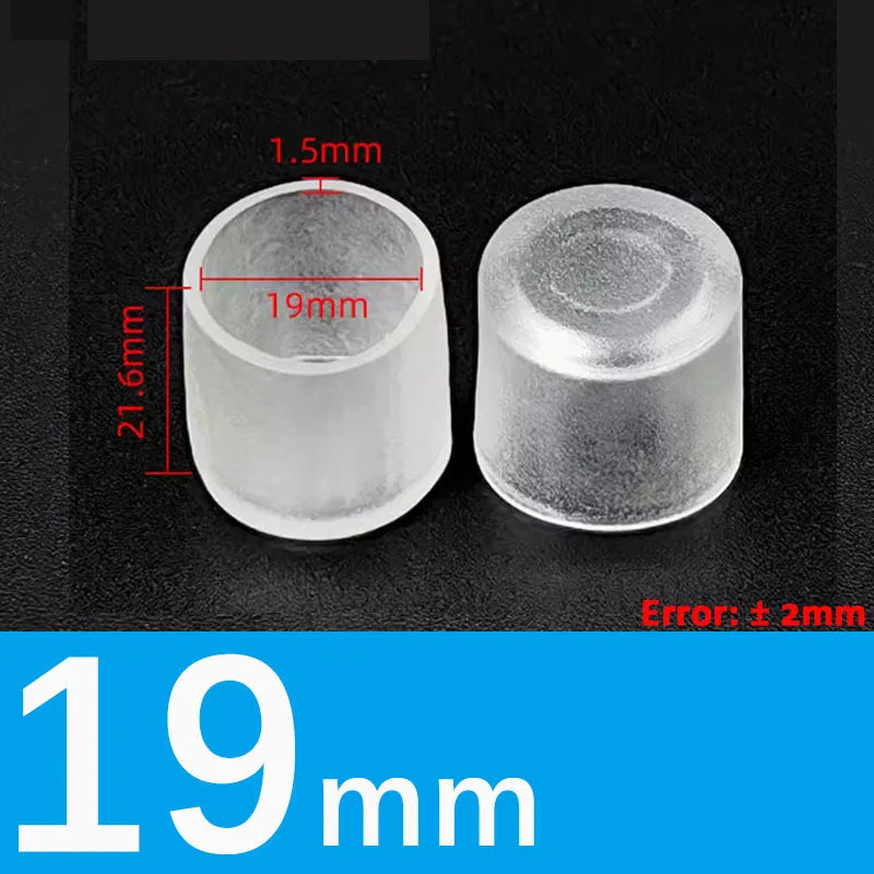 2-10 Pcs Transparent Round Non-slip Furniture Covers Chair Leg Caps Rubber Feet Protector Pads Leveling Feet Decor Dia 16mm-30mm