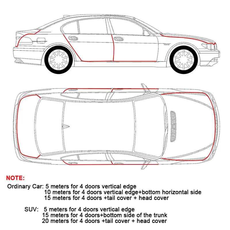 SEAMETAL Car Door Edge Protector Guard U Shape Edge Seal Strip Anti-Scratch Weather Strip Waterproof Soundproof Sealing Strips