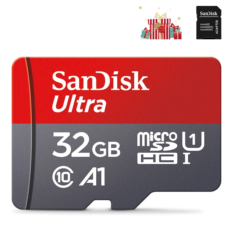 Sandisk Ultra A1 Micro SD Card 128GB Class 10 Flash TF Card 128GB Memory Card 128gb memoria disk for samrtphone + SD Adapter