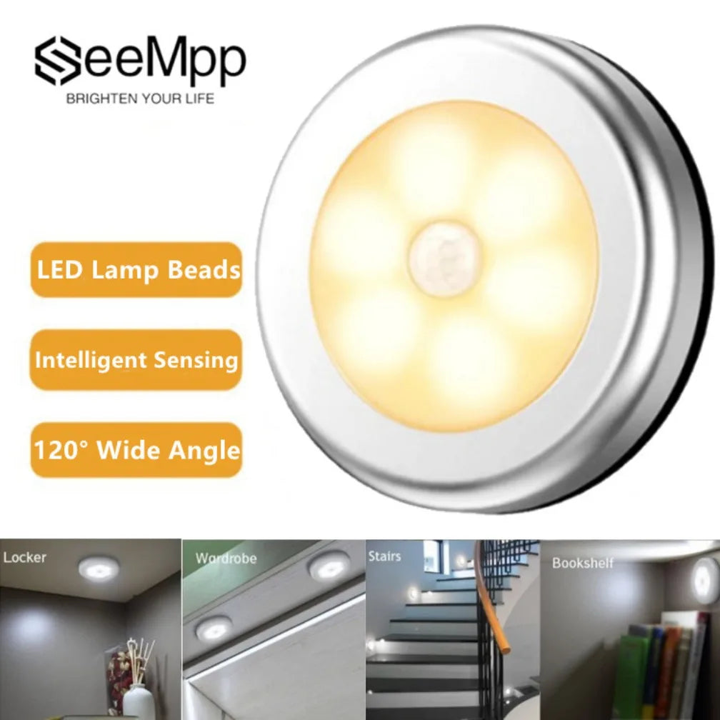 LED Night Light Motion Sensor AAA Battery type Night Lamp For Kitchen Cabinet Wardrobe Lamp Staircase Wireless LED Closet Light