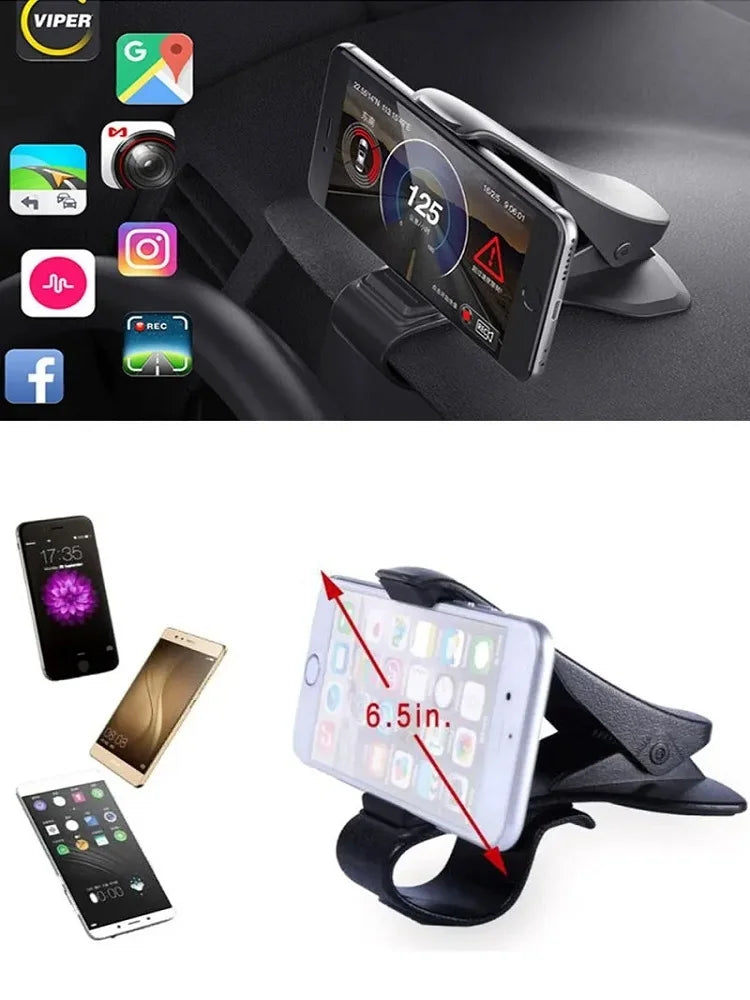 Universal Car Mobile Phone Holder Easy Clip Mount Stand Panel Multi-Functional Universal Dashboard GPS Navigation Bracket Holder