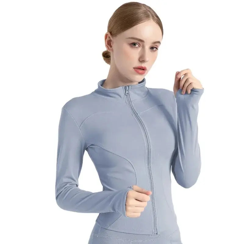 Jackets for Women Fit Coat Women Women Jacket Zippers Casual Wear Long Sleeve Tight Yoga Clothing Slimming Yoga Sports Jacket