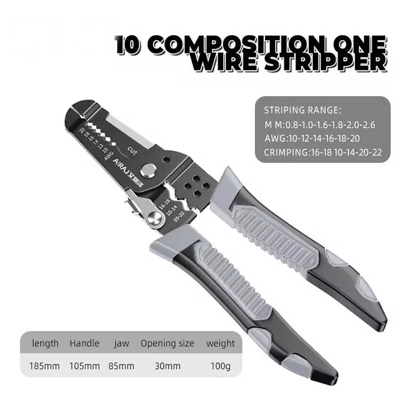 Multi functional Professional Electrician Wire Tool Cable Wire Stripper Cutter Crimper Automatic Crimping Stripping Plier