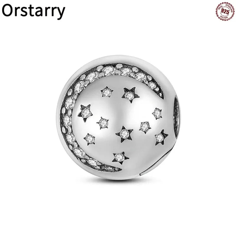 New Original 925 Sterling Silver Beads Pendant Fit Pandora Charm Bracelet Butterfly Moon Star Luminous DIY Jewelry Making