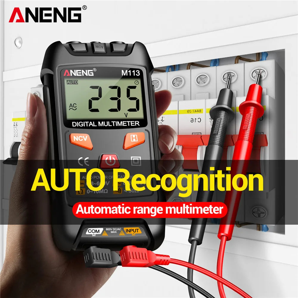 ANENG M113 Inteligent Mini Multimeter Digital 1999 Counts AC/DC Voltage Meter Ohm NCV Measuring Instruments Electricity Tools