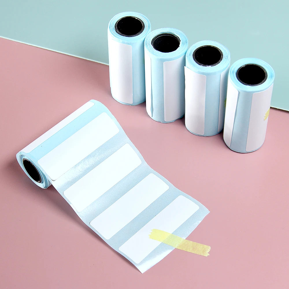 Clearance_Thermal Paper 57*25mm Self-Adhesive White Transparent Sticker Direct Roll Portable Paper For Mini Pocket Printer_Conti