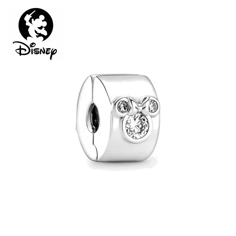 Disney 925 Silver Dumbo Clip Charm Mickey Minnie Love Heart Beads Fit Original Pandora Bracelets DIY Pendant Women Jewelry Girl