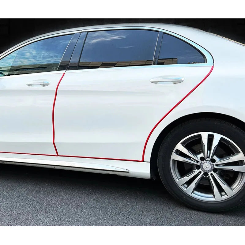 5m Car Door Bumper U Shaped Decorative Strip Anti Scratch Anti Scratch Body Door Edge Sealing Strip Protection Sticker