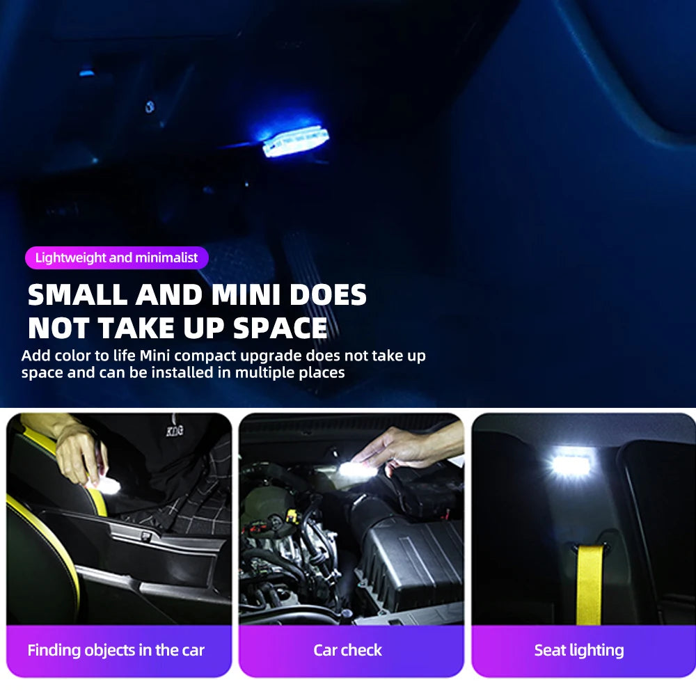 1pc Touch Sensor USB LED Interior light LED Lamp Car Ceiling Lamp Reading Light Car Decorations Roof Interior Lighting