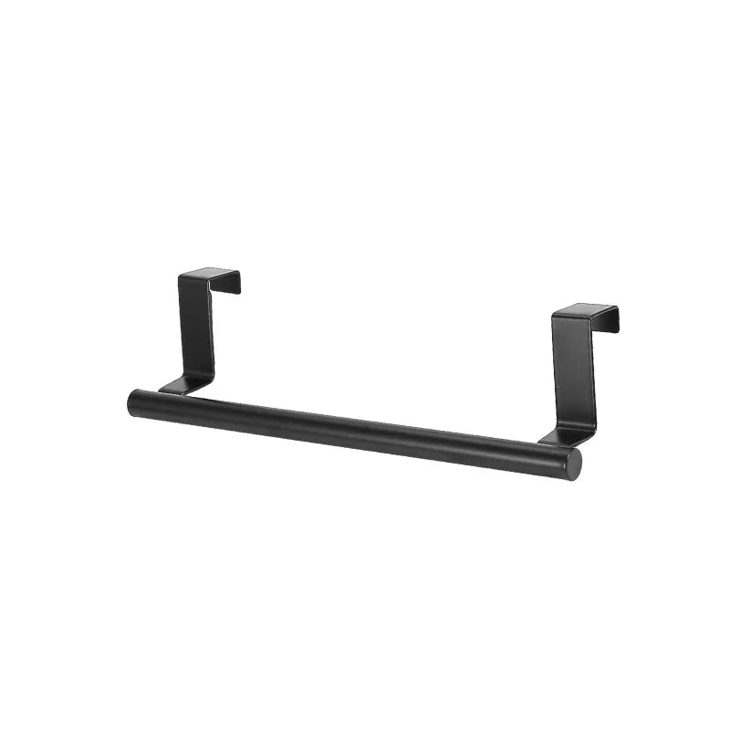 Multi-purpose Stainless Steel Single Rod Towel Rack Free Punch Cabinet Door Back Rag Hanger Towel Rod