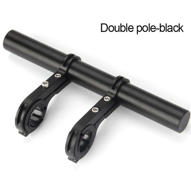 20cm Bicycle Handlebar Extended Bracket Bike Mount Bar Computer Holder Support Rack Alloy Stand Double Frame Bicycle Clip