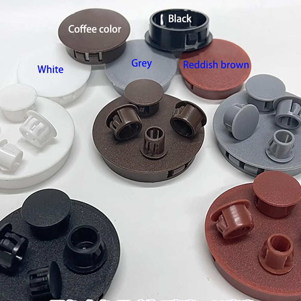 5-20pc 5 Color Nylon Hole Plug Plastic Round Snap-on Cover Hole Dust Caps Plugging Use For Furniture Table Box Extra Hole 5-60mm