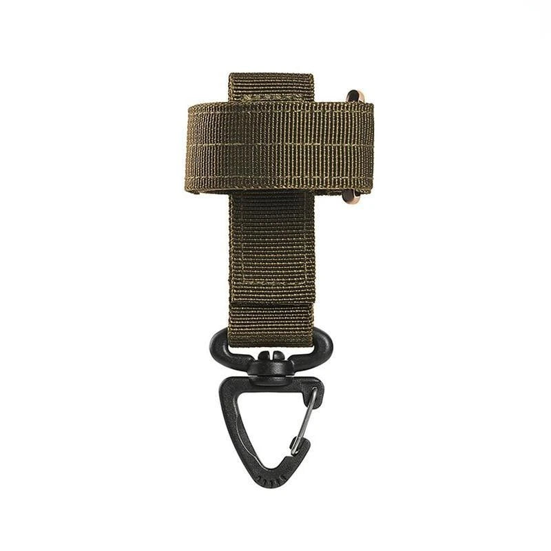 Outdoor Keychain Tactical Gear Clip Keeper Pouch Belt Keychain Webbing Gloves Rope Holder Military Hook Nylon Webbing Keyring