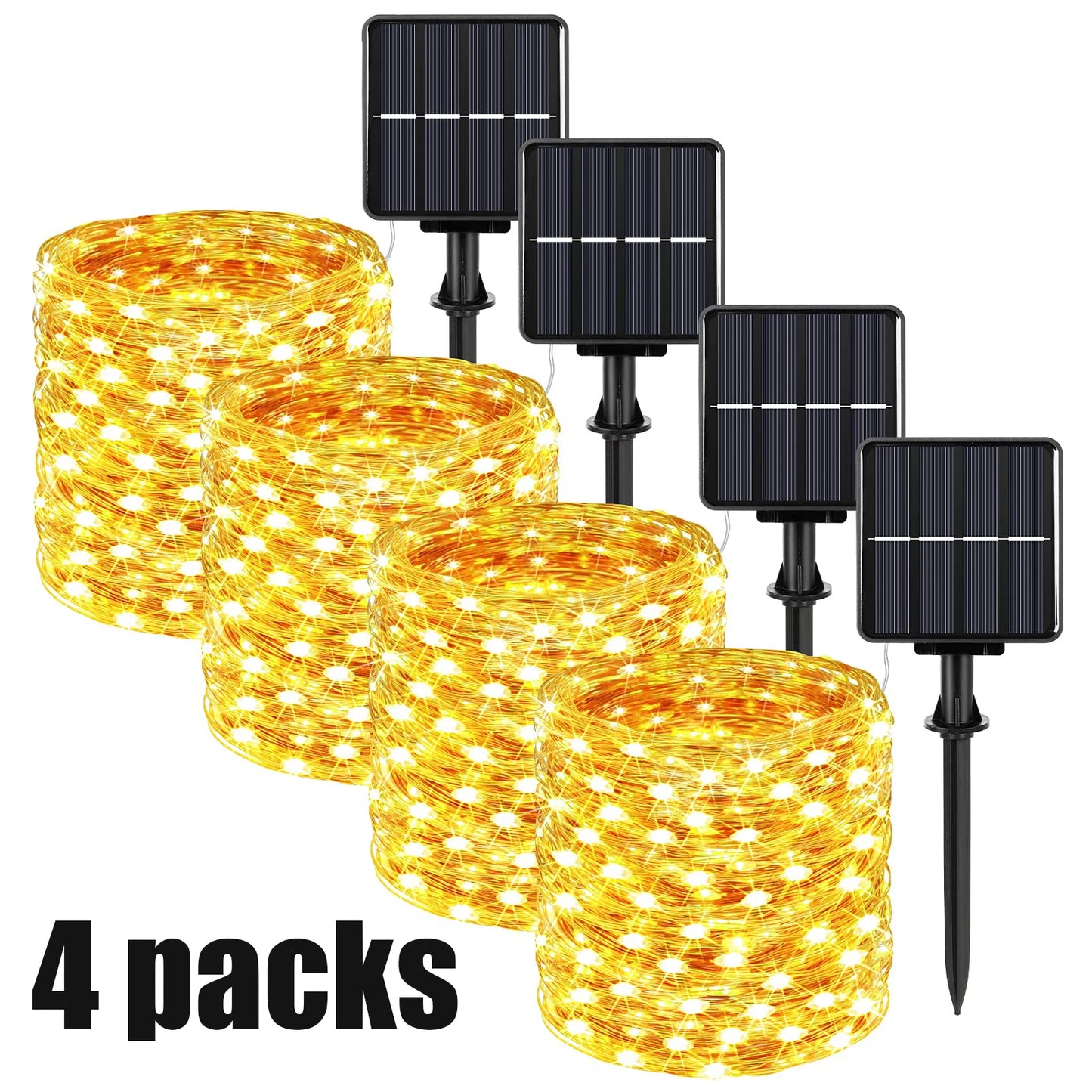 Outdoor Solar String Light 500/300/200/100/50 LED Fairy Garland 8 Mode Garden Yard Party Christmas Decoration Copper Wire Lamp