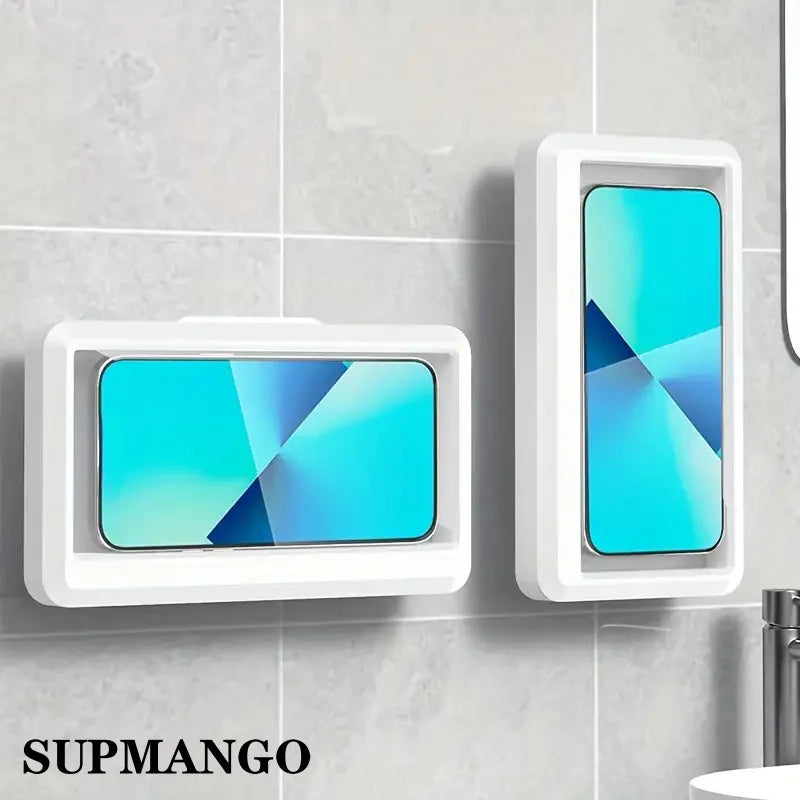 Waterproof Bathroom Wall-mounted Mobile Phone Box Protective Cover Touch Screen Mobile Phone Holder Kitchen Sealed Storage