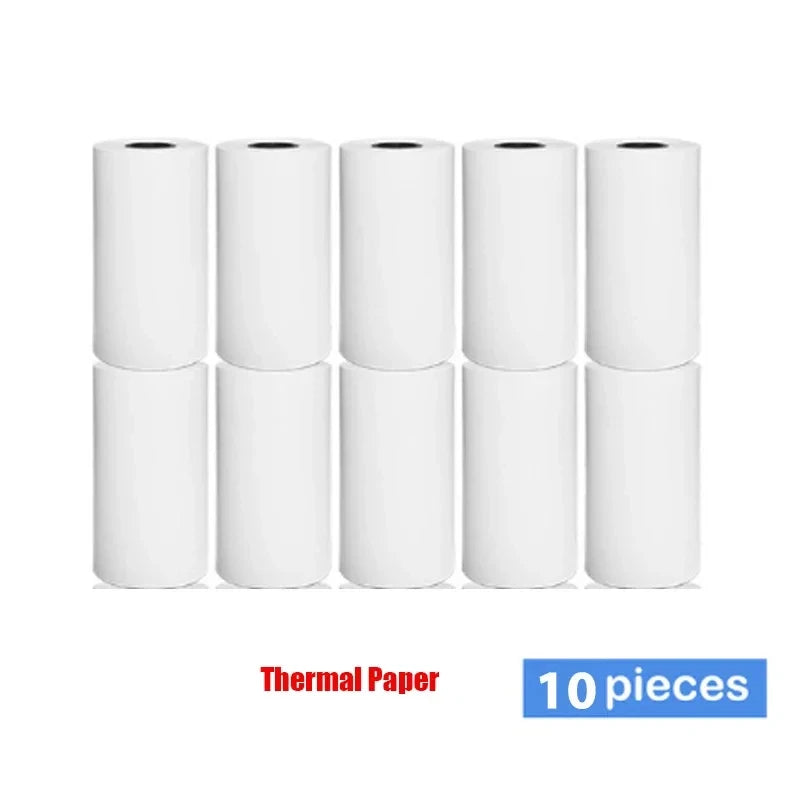 Printer Paper Thermal Paper 57mm Mini Photo Rolls 57*25MM White Color Gift DIY Sticker Label Receipt Bill Self-adhesive Paper