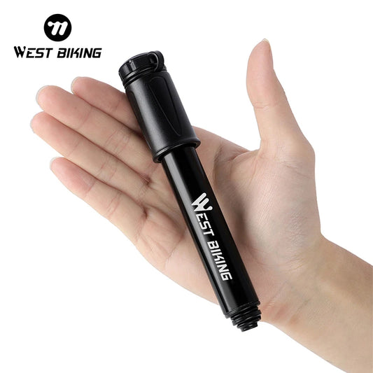 WEST BIKING Mini Bike Pump 100PSI Schrader Presta Valve MTB Road Cycling Pump Aluminum Alloy Bicycle Hand Air Pump Tire Inflator