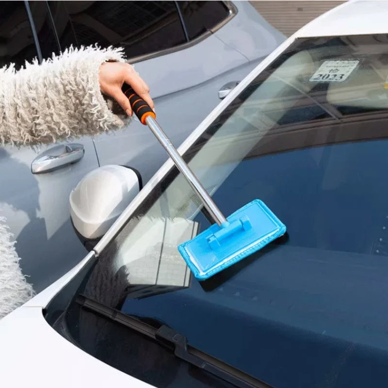 Car Cleaning Artifact Glass Car Wash Brush Front Windshield Cleaning Defogging Brush Dust Mirror Glass Wipe