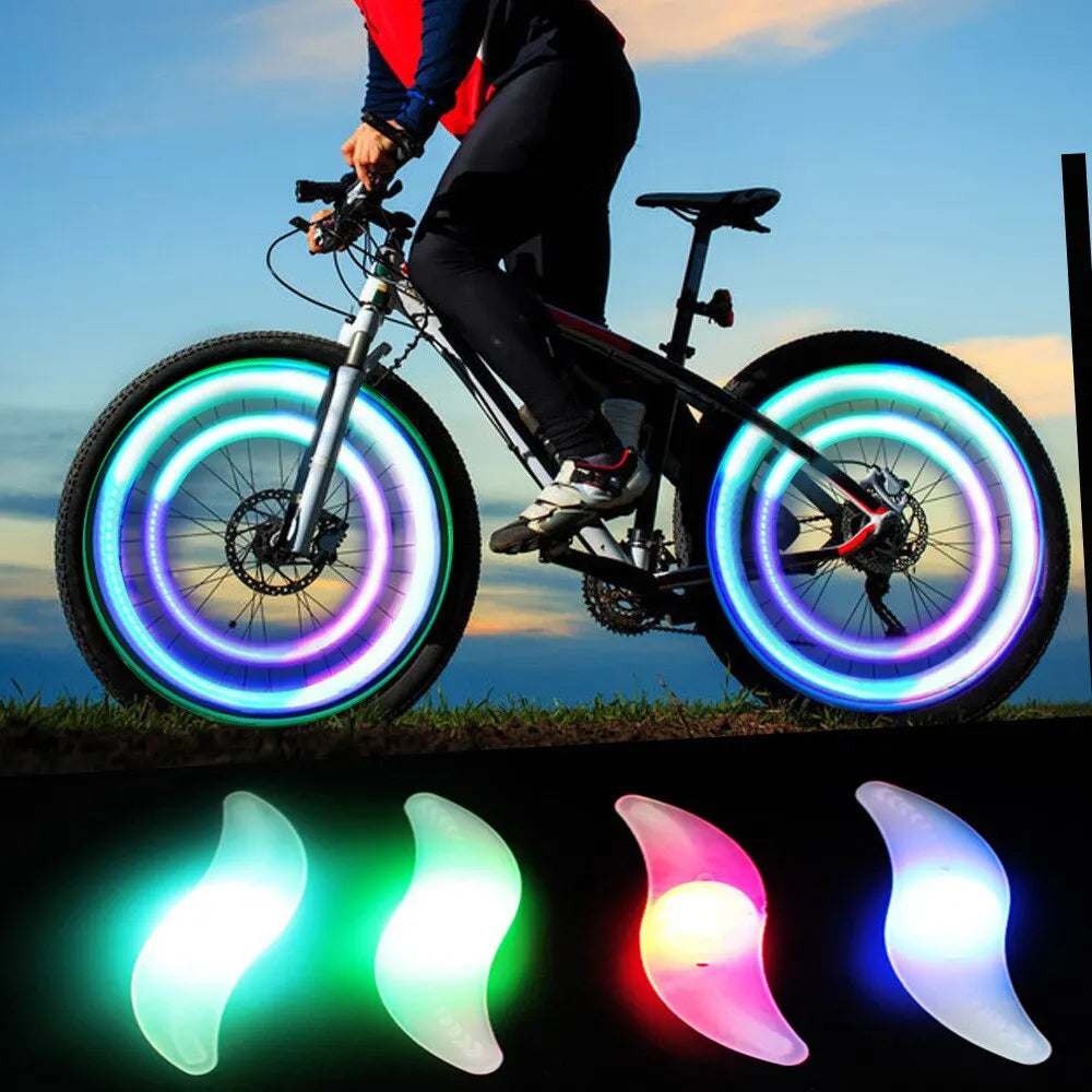 Mountain Biking Road Vehicle Wind Fire Wheel Color Spoke Light Rim Light Tire Wheel Light Night Riding Night Riding Equipment Ac