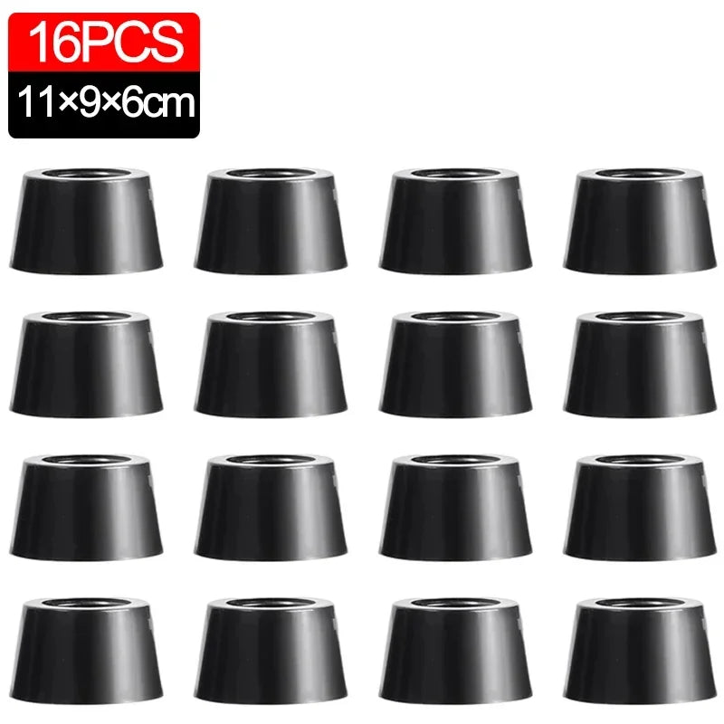 8/40pcs Anti Slip Furniture Foot Black Speaker Cabinet Bed Table Box Conical Rubber Shock Pad Floor Protector Furniture Parts