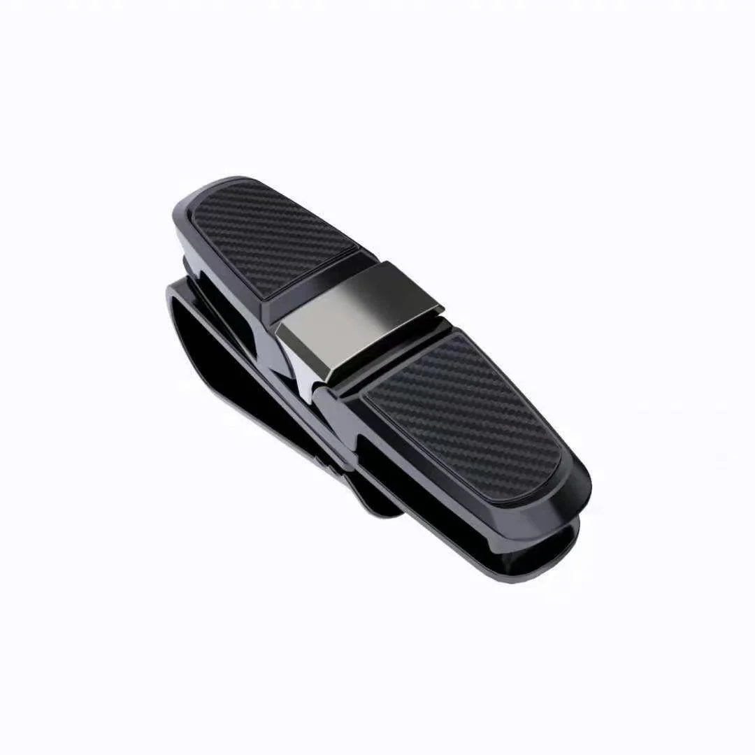 Car Sunglasses Frame Carbon Fiber Bills Glasses Clip Multi Function In Car Creative Eye Box Card Double Headed Clip On Board