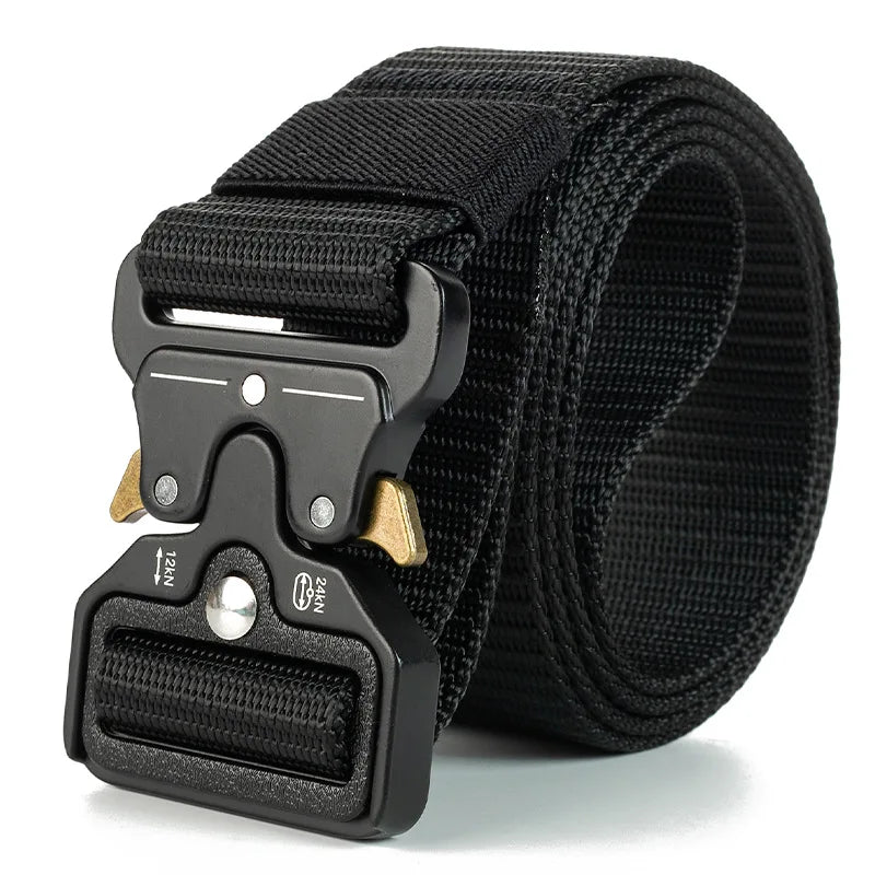 Tactical Belt Quick Release Outdoor Military Belt Soft Real Nylon Sports Accessories Men And Women Black Belt