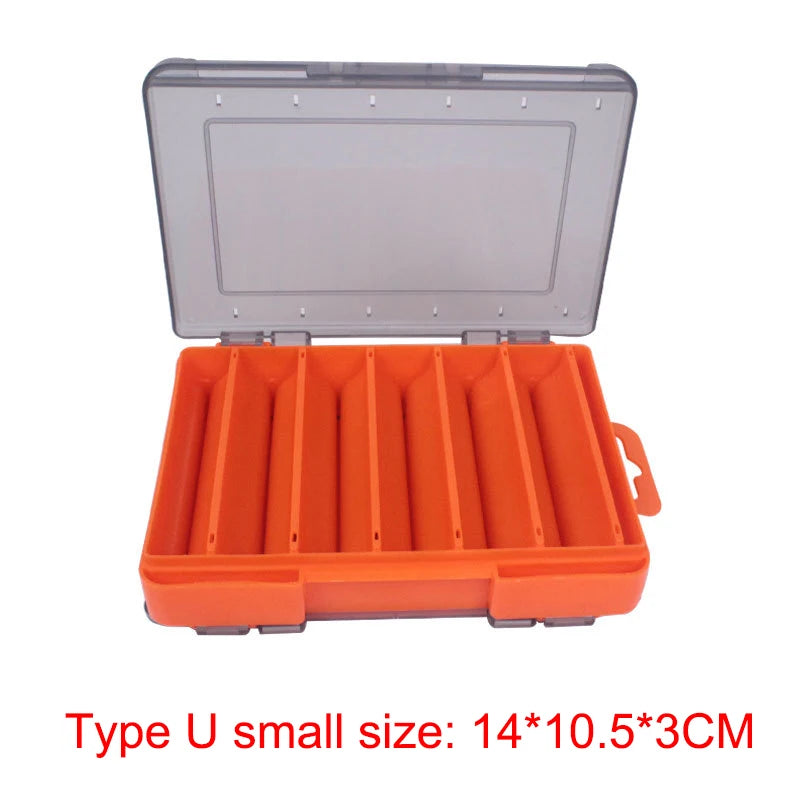 Shrimp Fishing Box Fishing Accessories Box Squid Jig Box Tackle Double Side Folio U Size Wooden Plastic Case for Fish