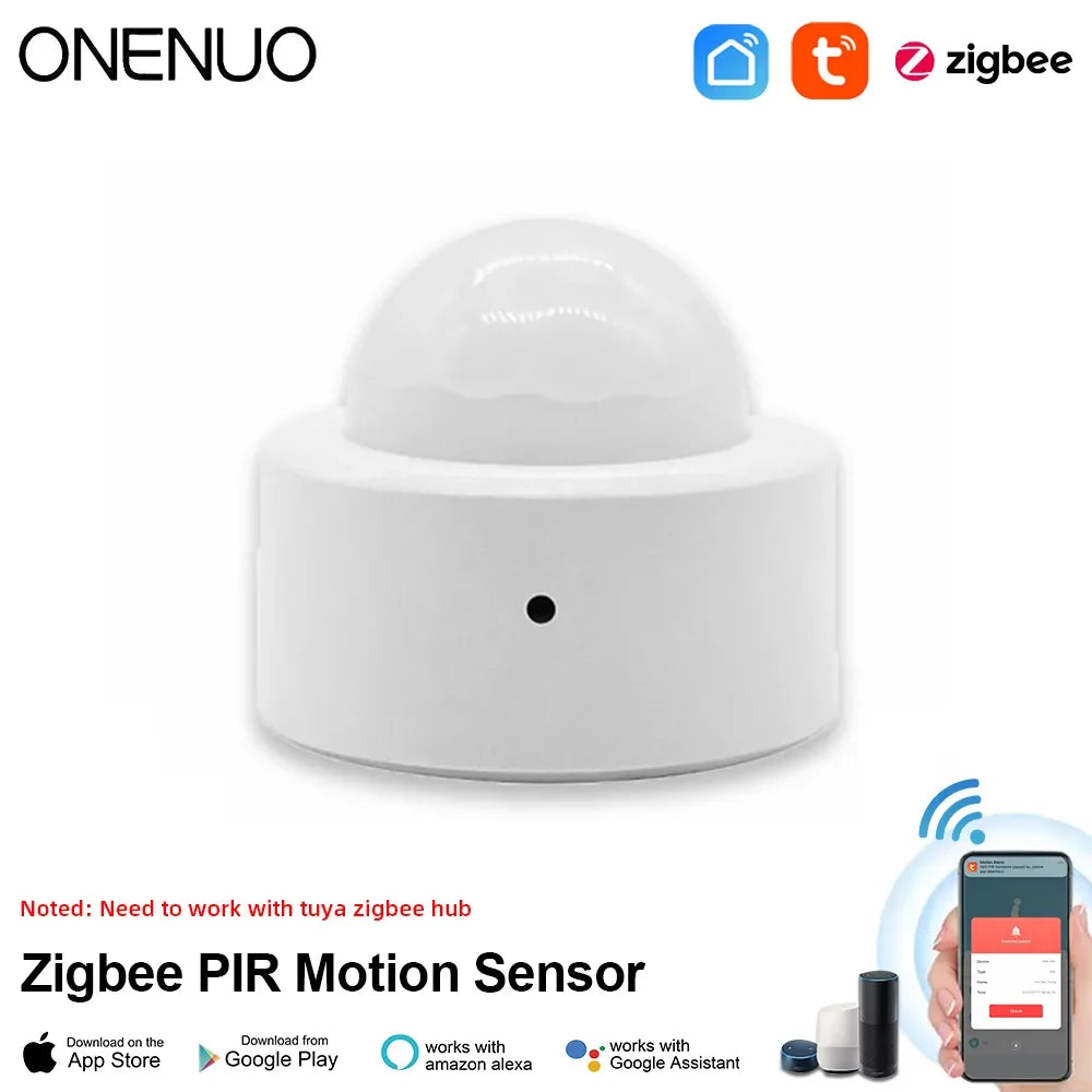 ONENUO Tuya Zigbee Mini Smart PIR Motion Detector Human Body Infrared Sensor Anti Theft Tuya App Remote Control Smart Life