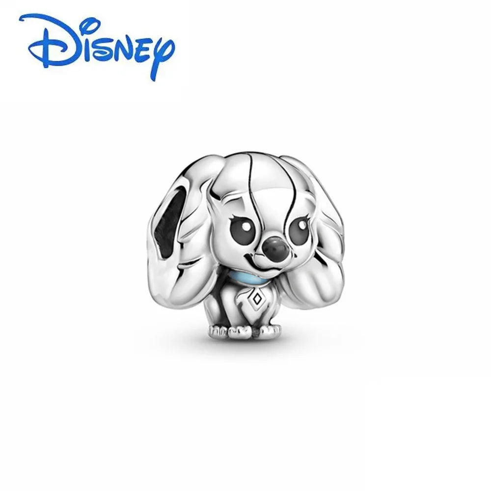 925 Silver Disney 100th Princess Pumpkin Cart Mickey Minnie Dumbo Charm Stitch Beads Fit Original Pandora Bracelets DIY Jewelry