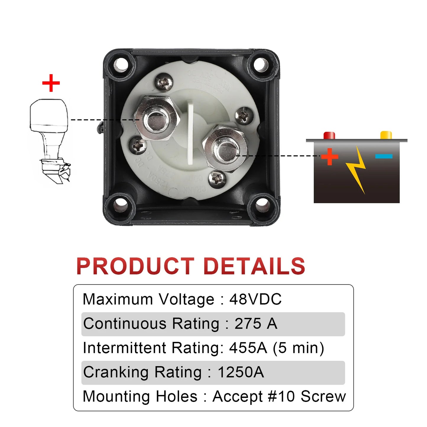 New 12V 24V 2 and 3 Position Power Switch 200A 300A Switch Battery Power Cut Off Kill Switch for Car Vehicle RV Boat Marine car