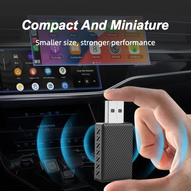 Wireless CarPlay 2 in 1 Box Plug and Play Fashionable and Portable CarPlay and Android Auto AI 5GHz WiFi5 Transmission Speed