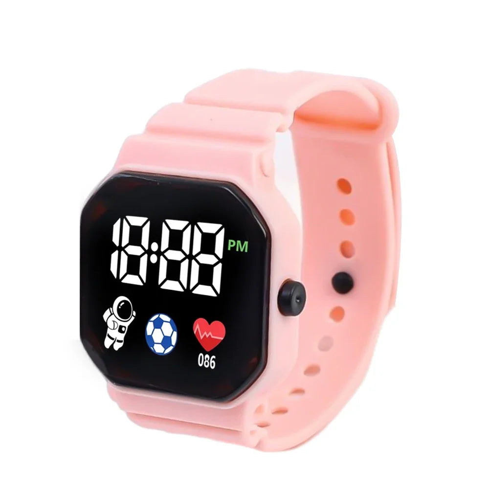 Smart Watch Children Digital Wristwatch for Boy Girl Silicone Strap Sport Fitness LED Electronic Watch Health Monitoring Watches