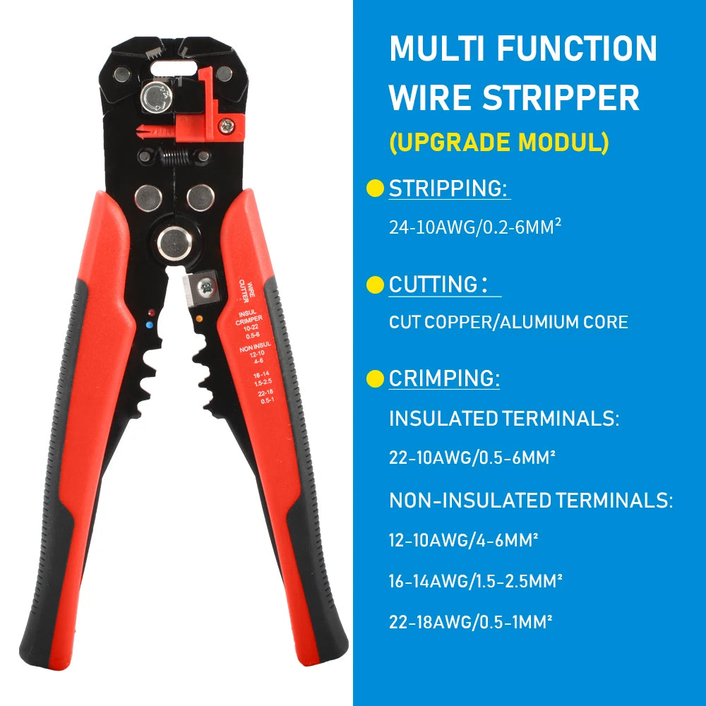 Professional Electrician Wire Tool Cable Wire Stripper Cutter Crimper Automatic Multifunctional Crimping Stripping Plier Tools