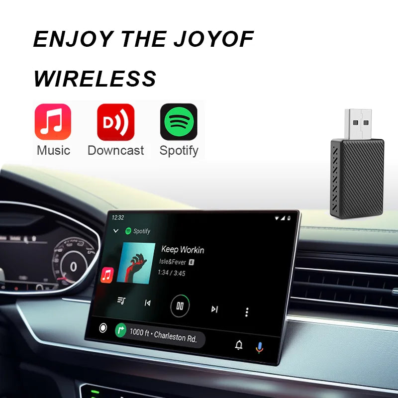 Wireless CarPlay 2 in 1 Box Plug and Play Fashionable and Portable CarPlay and Android Auto AI 5GHz WiFi5 Transmission Speed