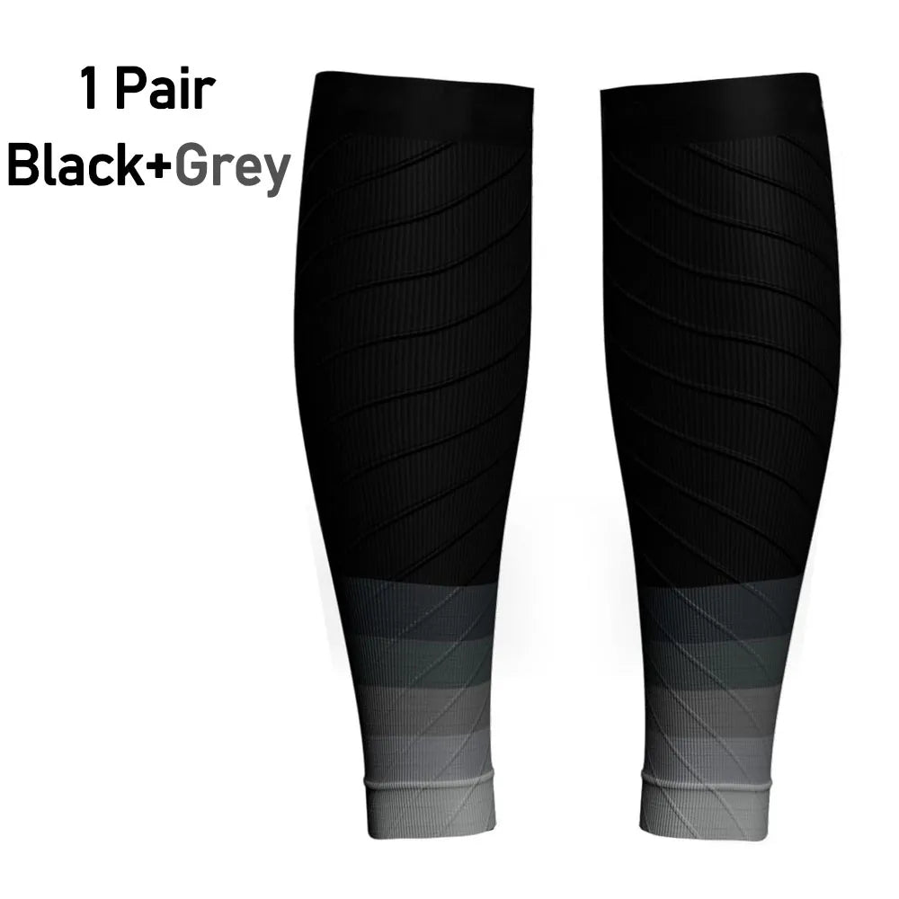 1Pair Calf Support Compression Sleeves for Women Men Running 20-30mmHg Footless Leg Socks Outdoor Sports Marathon